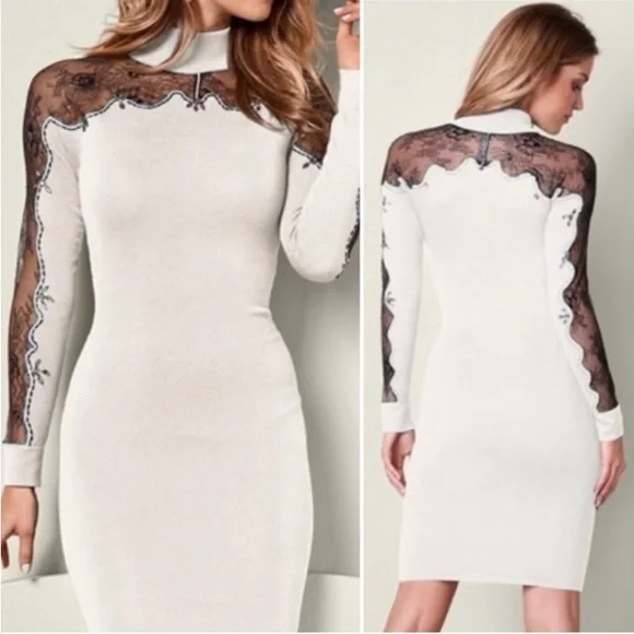 chinese dress ladies Venus Bell Sleeve Sweater Dress | Oatmeal